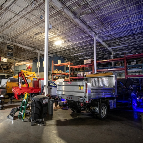 trucks in the shop